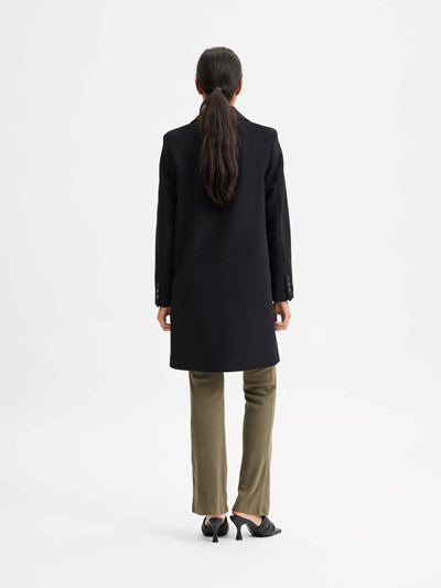 New Sasja Wool Coat - Black