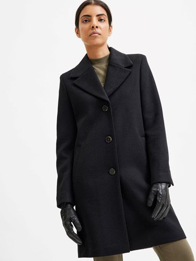 New Sasja Wool Coat - Black