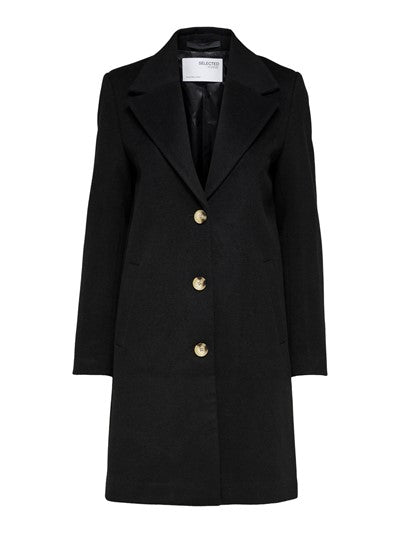 New Sasja Wool Coat - Black