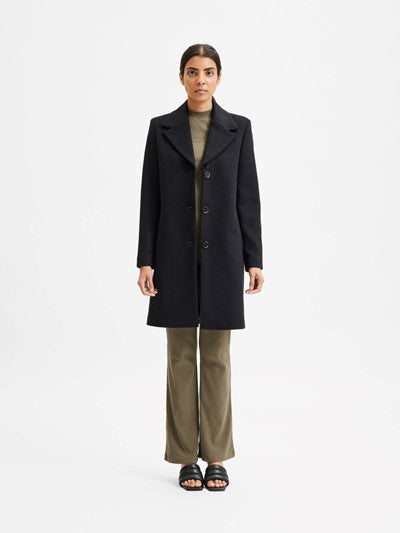 New Sasja Wool Coat - Black
