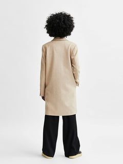 New Sasja Wool Coat - Beige Melange