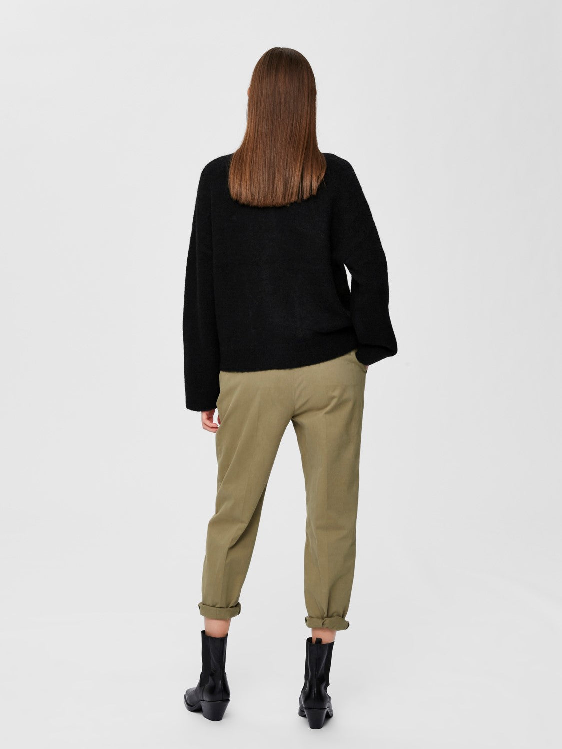 Sia Ls Knit Zipper Cardigan - Black