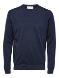 Town Merino Coolmax Knit Crew - Navy Blazer Melange