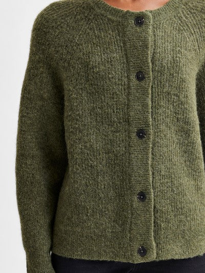 Lulu Ls Knit Short Cardigan - Kalamata Melange