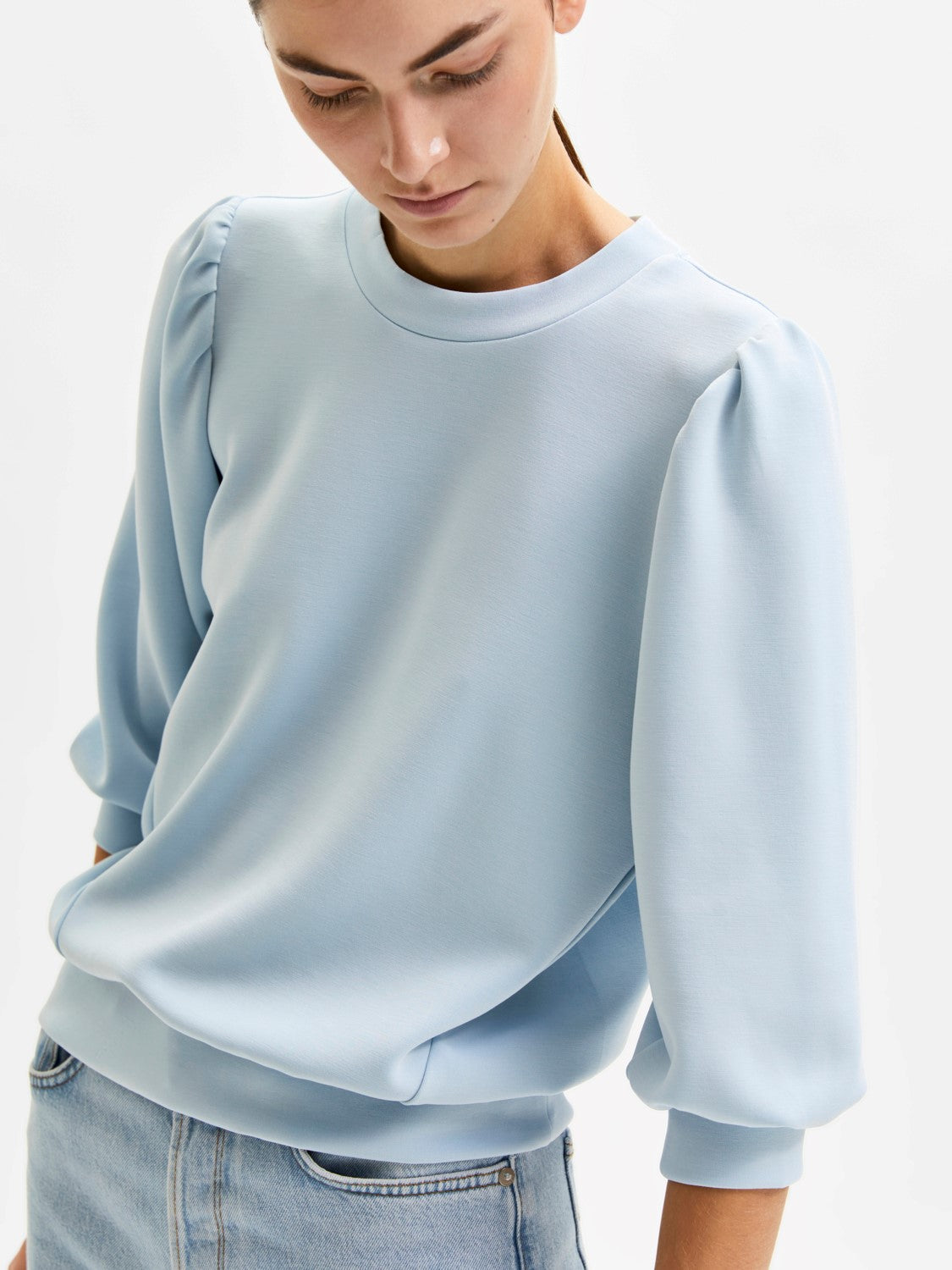 Tenny 3/4 Sweat Top - Cashmere Blue
