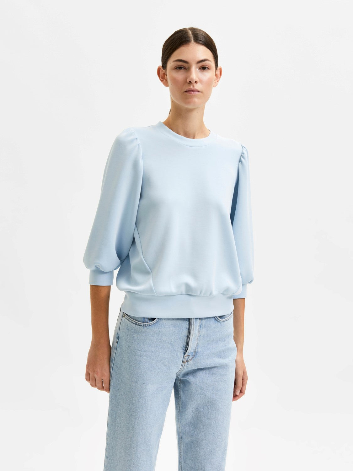Tenny 3/4 Sweat Top - Cashmere Blue