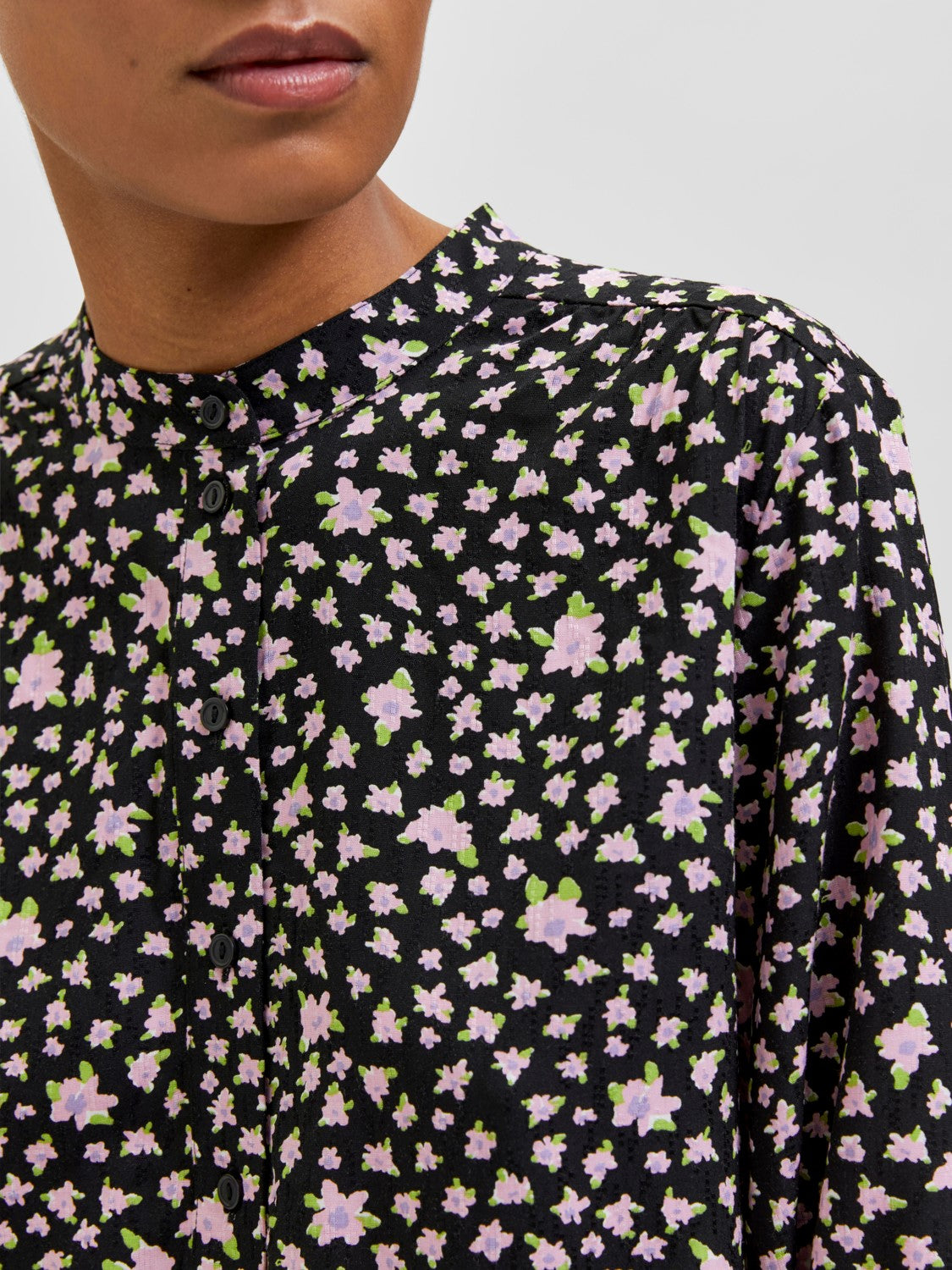 Judita LS Long Top - Black AOP