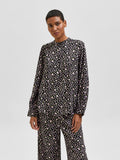Judita LS Long Top - Black AOP