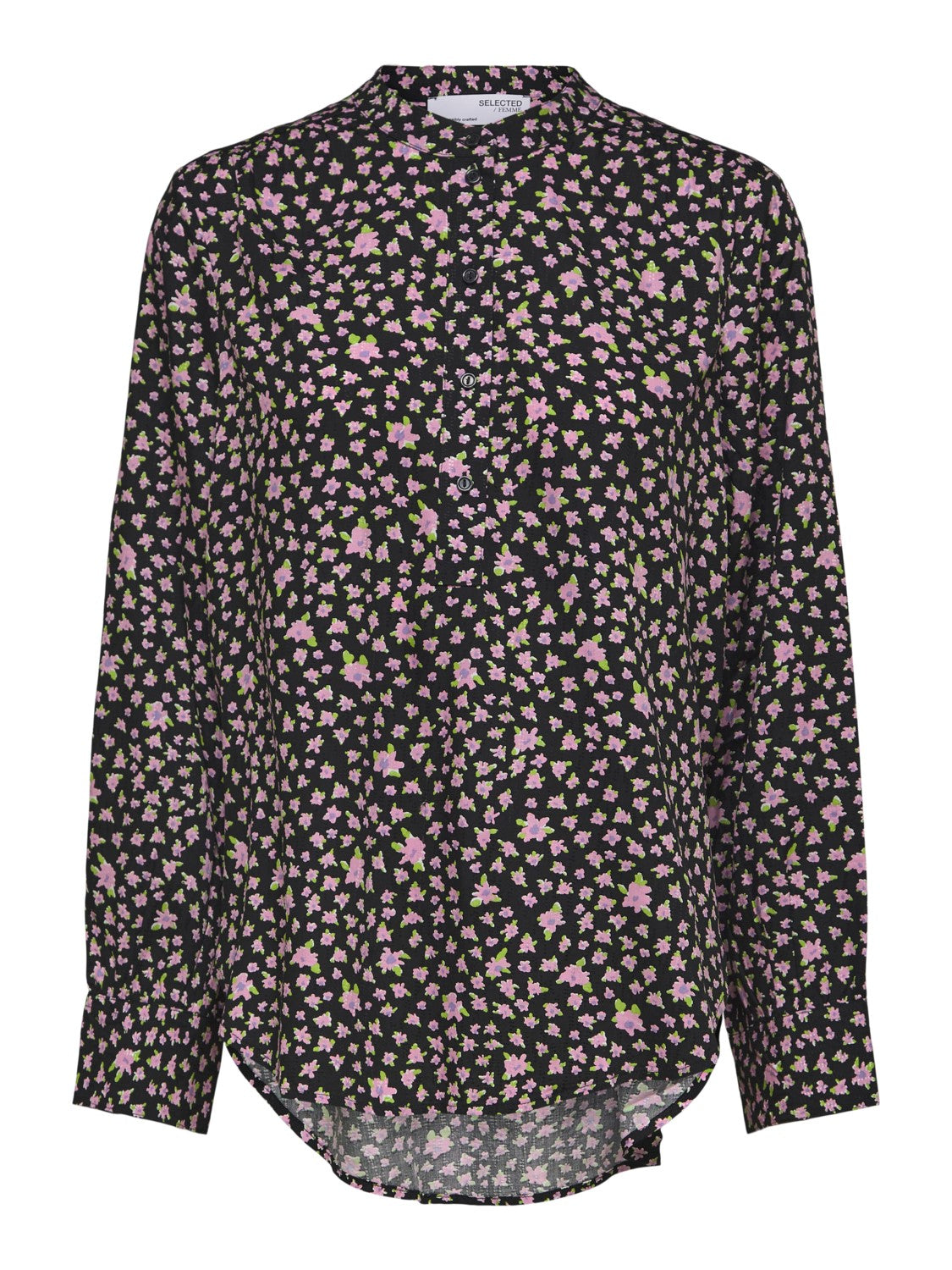 Judita LS Long Top - Black AOP