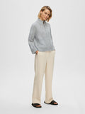 Sia Ls Knit Zipper Cardigan - Light Grey Melange