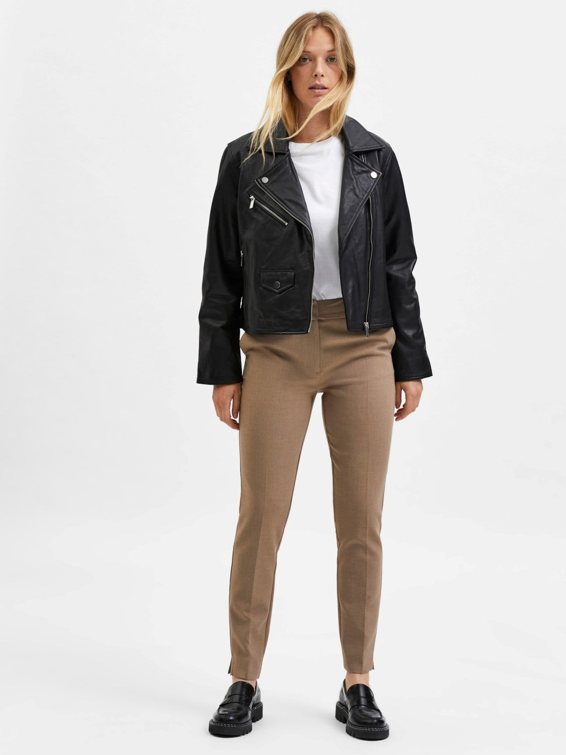 Rita Mw Slim Pant - Camel Melange
