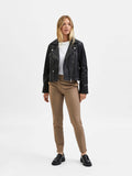 Rita Mw Slim Pant - Camel Melange