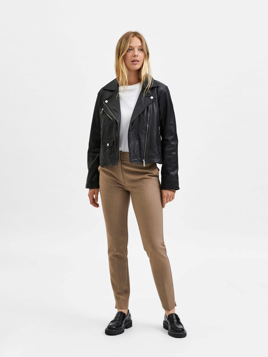 Rita Mw Slim Pant - Camel Melange