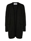 Lulu New Ls Knit Long Kofta - Svart