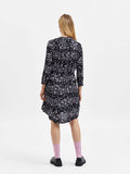 Damina 7/8 Aop Dress - Black