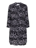 Damina 7/8 Aop Dress - Black