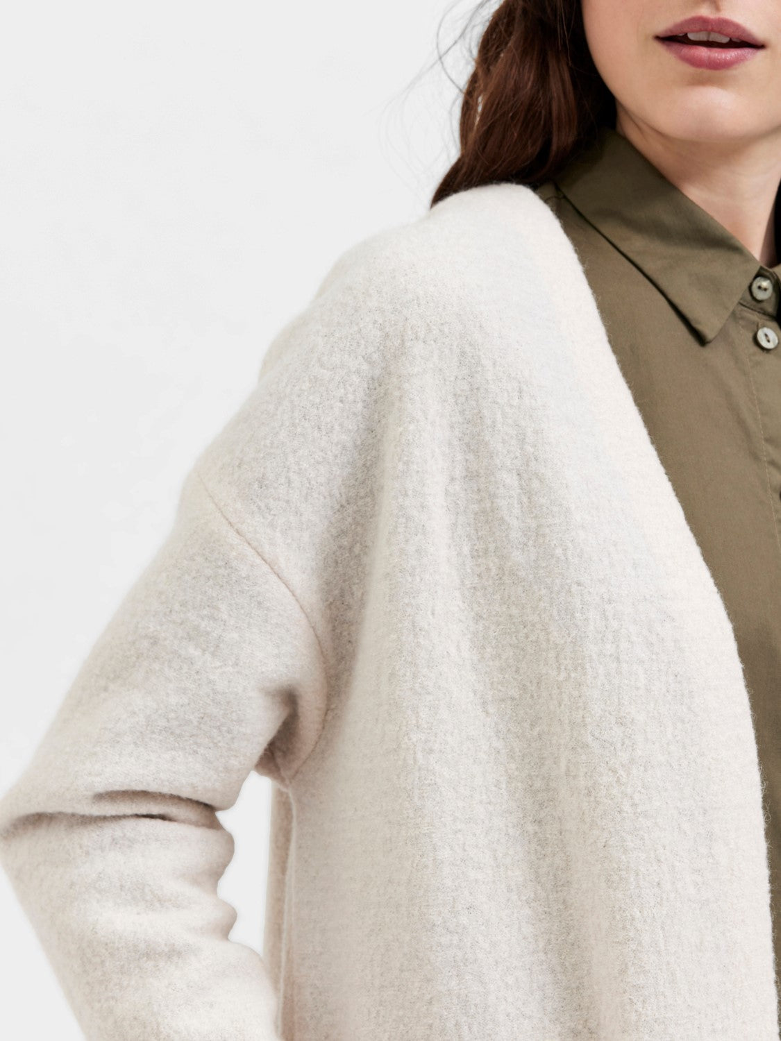 Darla Ls Knit Cardigan - Birch