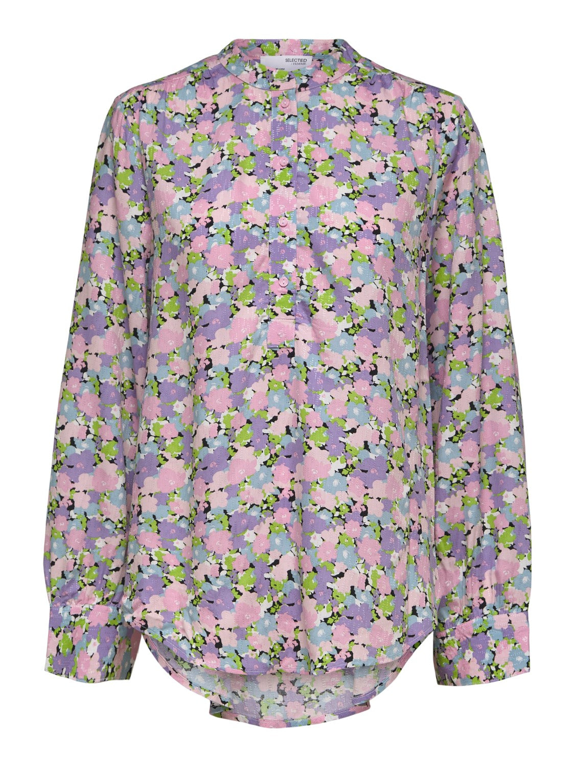 Judita LS Long Top - Violet Tulip AOP
