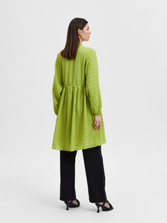 Mika Ls Short Dress - Dark Citron