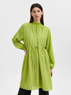 Mika Ls Short Dress - Dark Citron