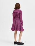 Quira Ls Short Dress - Phlox Pink Aop