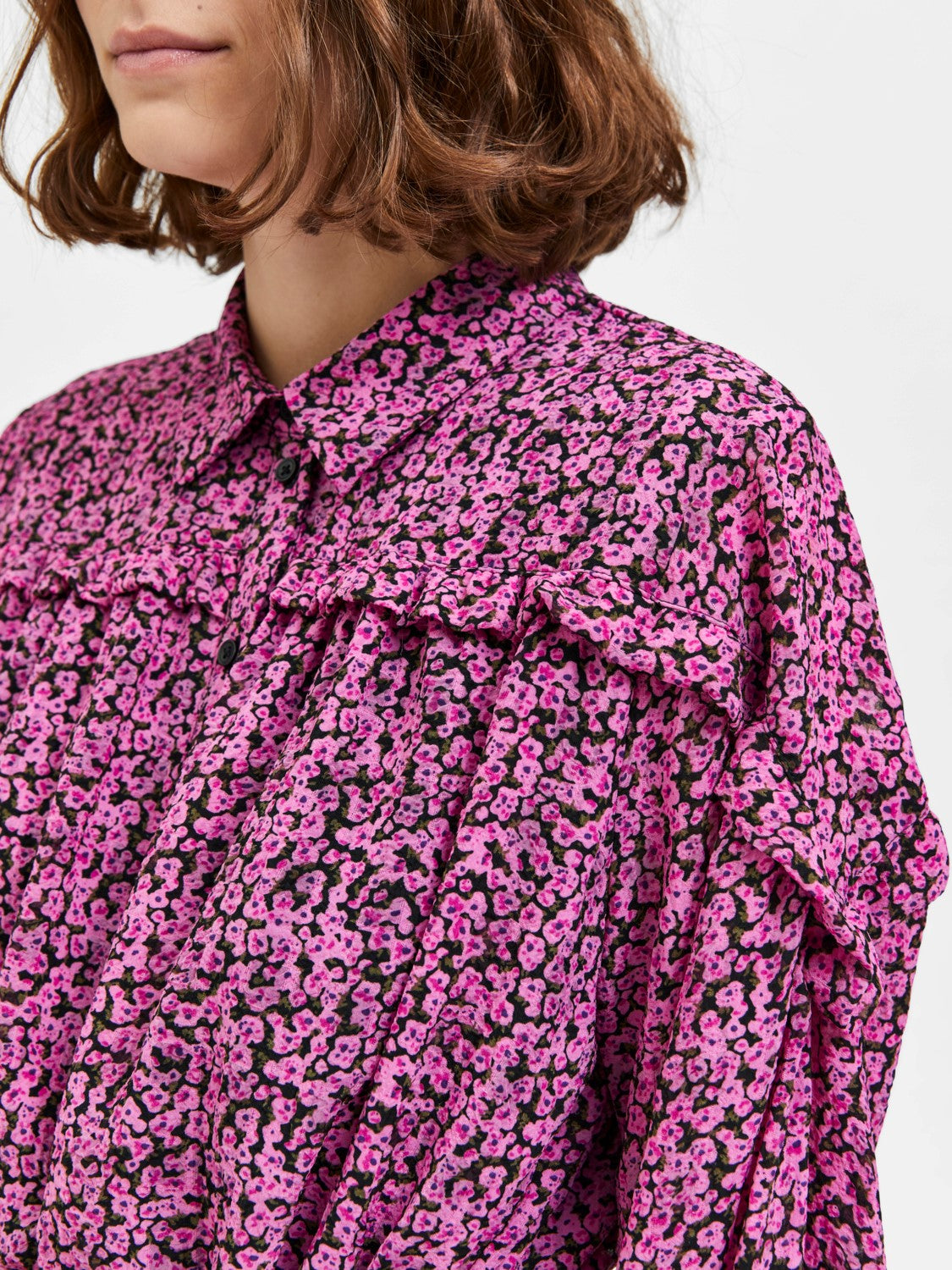 Quira Ls Short Dress - Phlox Pink Aop