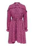 Quira Ls Short Dress - Phlox Pink Aop