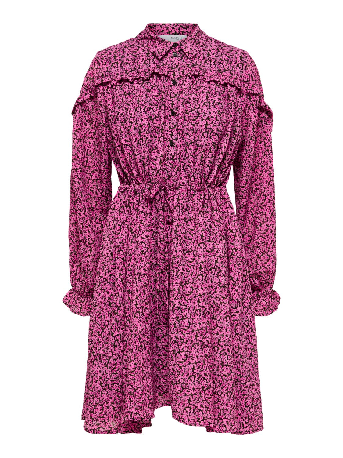 Quira Ls Short Dress - Phlox Pink Aop