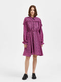 Quira Ls Short Dress - Phlox Pink Aop
