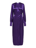 Selected Femme Lyra Ls Ankle Wrap Dress - Acai