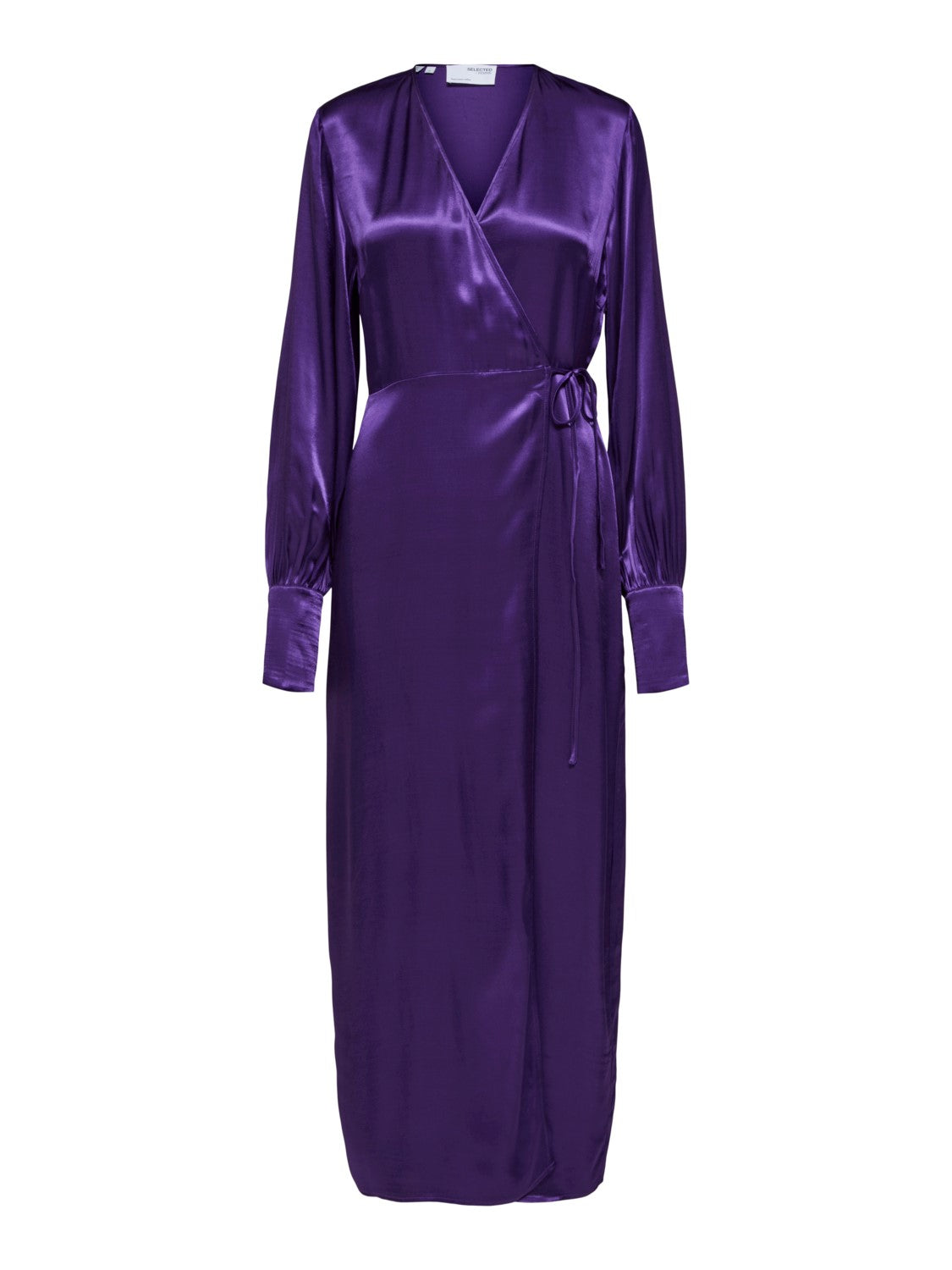 Selected Femme Lyra Ls Ankle Wrap Dress - Acai