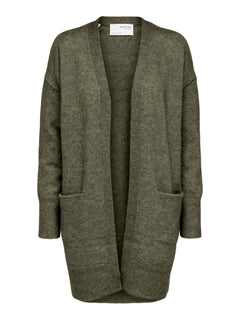Lulu New Ls Knit Long Cardigan - Kalamata Melange