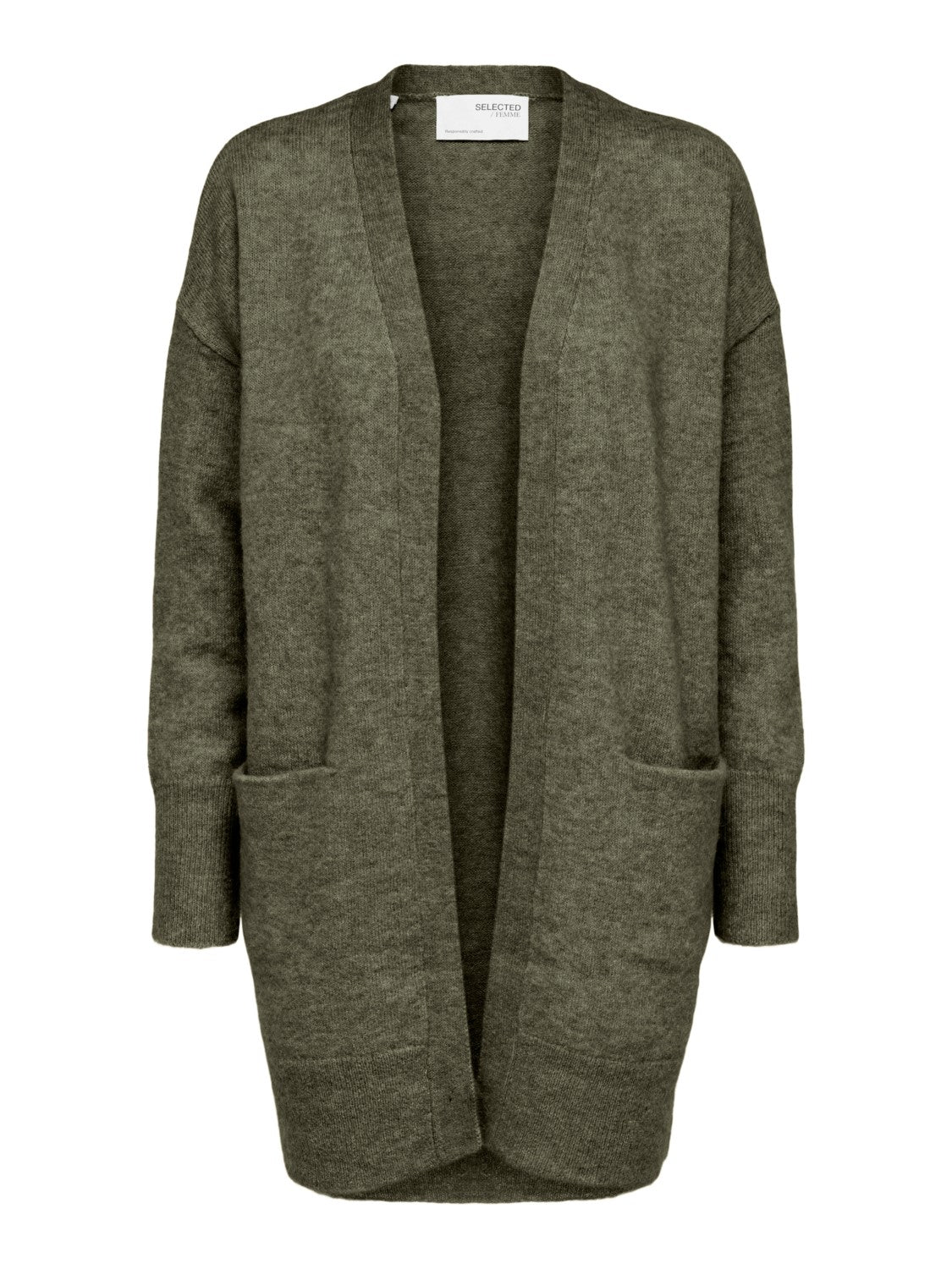 Lulu New Ls Knit Long Cardigan - Kalamata Melange