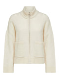 Sia LS Knit Zipper Cardigan - Birch Melange