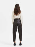 Marie Mw Leather Pants - Black
