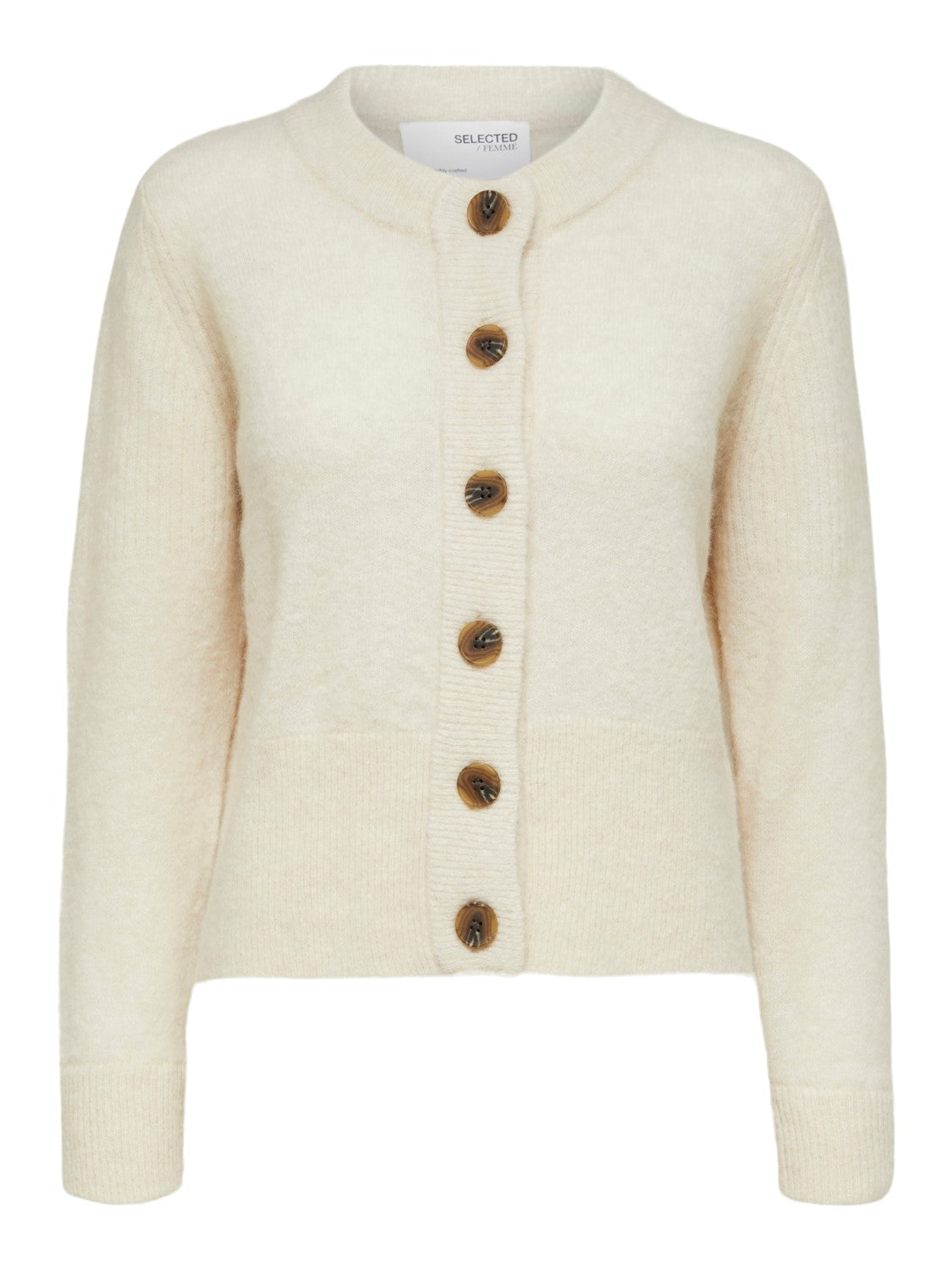 Sia Ls Knit Cardigan - Birch Melange