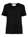 Essential Ss V-Neck Tee - Svart