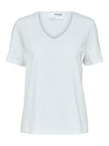 Essential V-Neck T-shirt - Vit