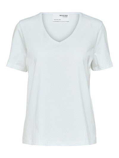Essential V-Neck T-shirt - Vit