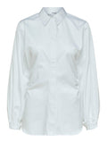 Silvie Ls Ruched Shirt - Snow White