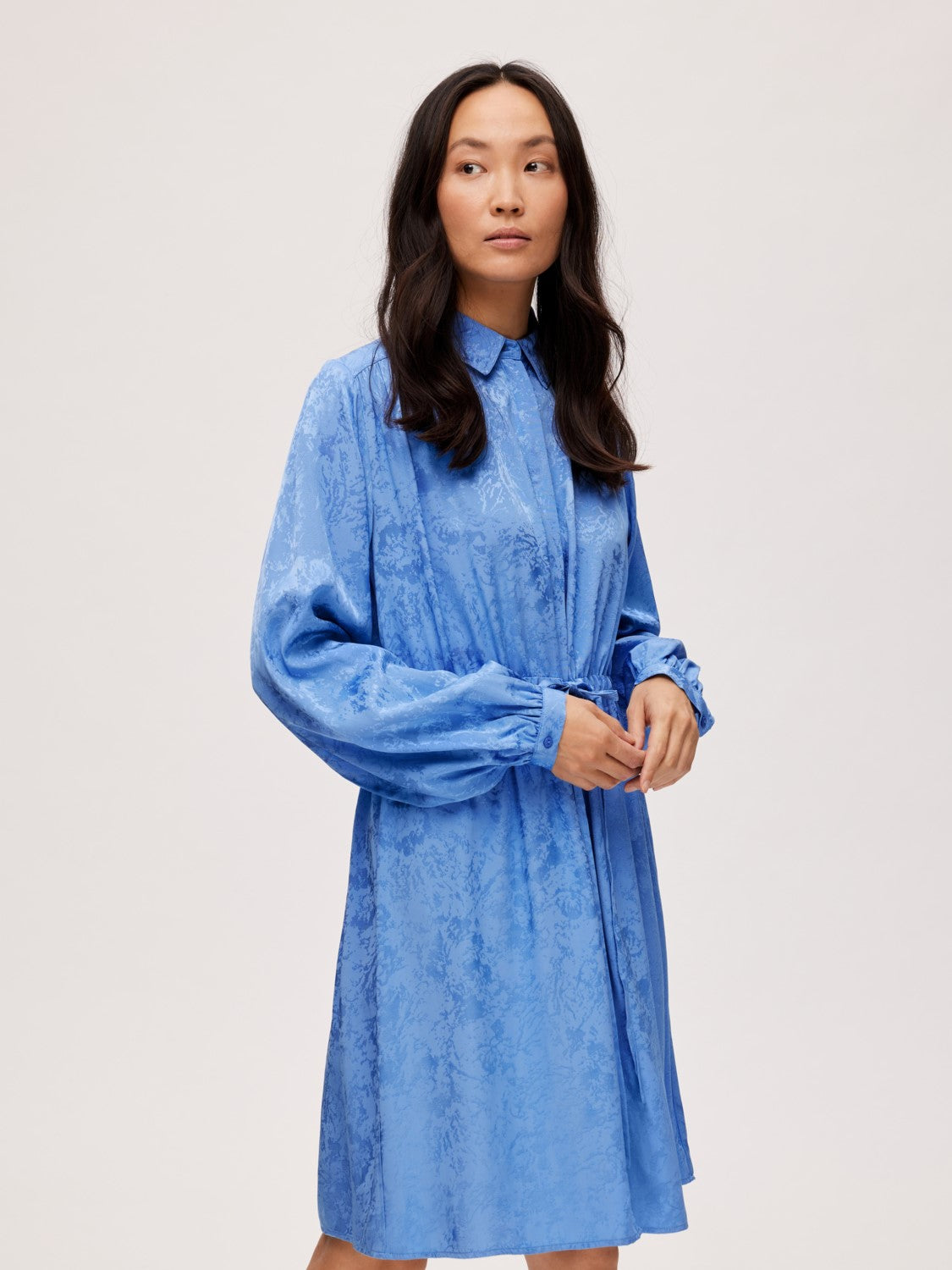 Blue Ls Short Shirt Dress - Ultramarine