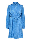 Blue Ls Short Shirt Dress - Ultramarine