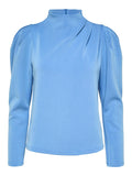 Fenja Ls T-Neck Top - Ultramarine