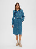 Karna Ls Dress - Light Blue Denim