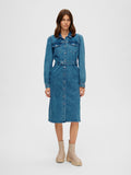 Karna Ls Dress - Light Blue Denim