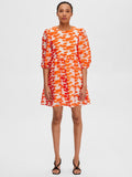 Abrielle 3/4 Short Dress - Orangeade