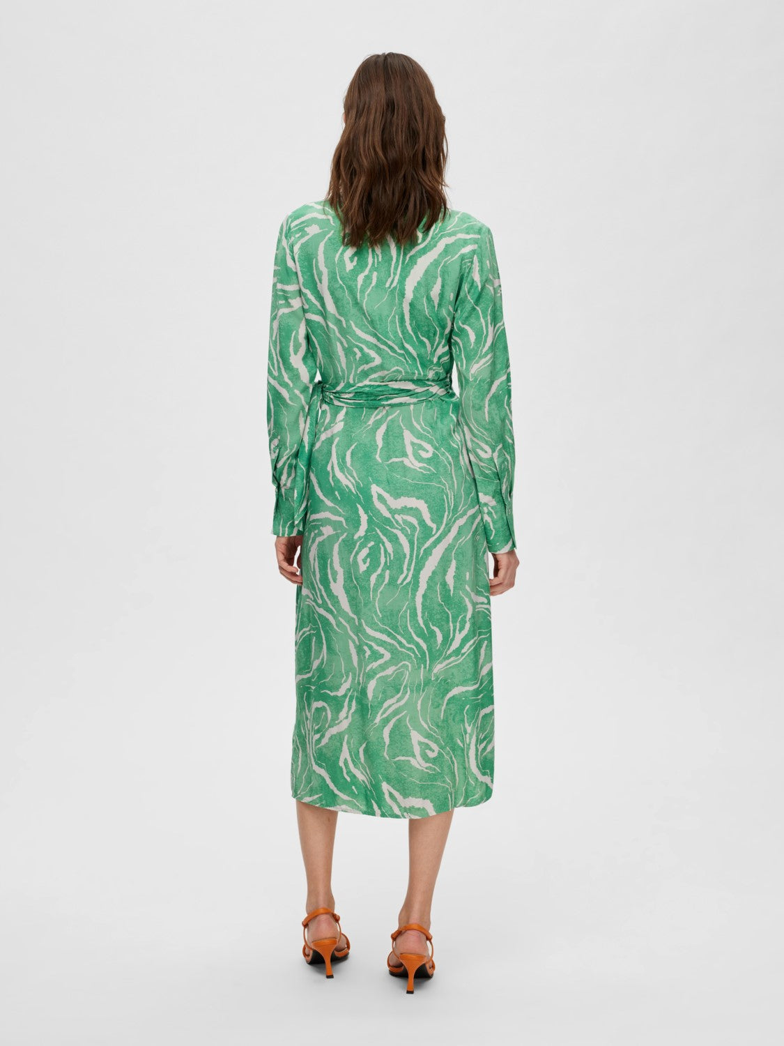 Sirine Ls Midi Wrap Dress - Absinthe Green