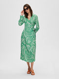 Sirine Ls Midi Wrap Dress - Absinthe Green