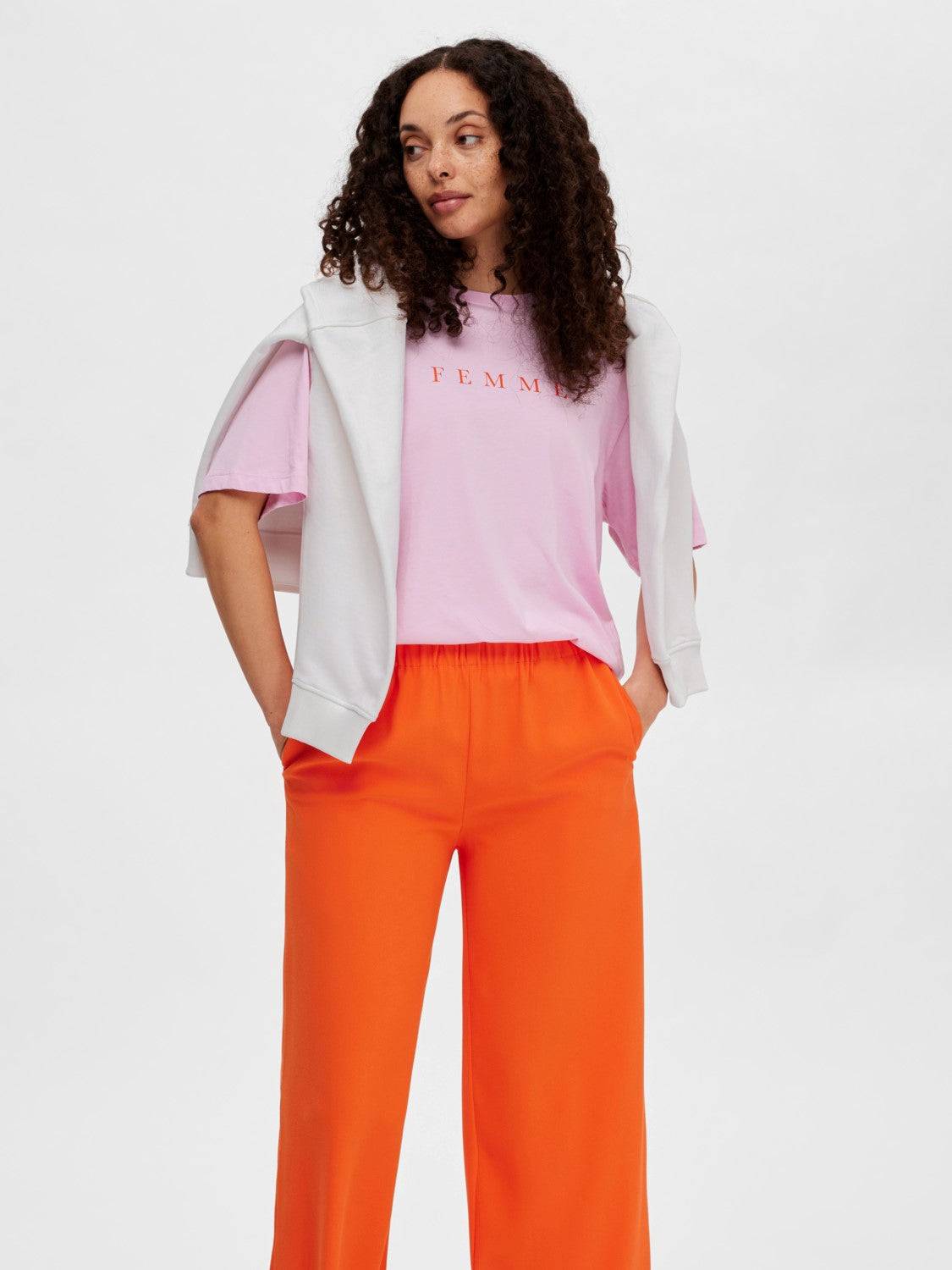 Vilja SS Printed Tee - Sweet Lilac Orangeade