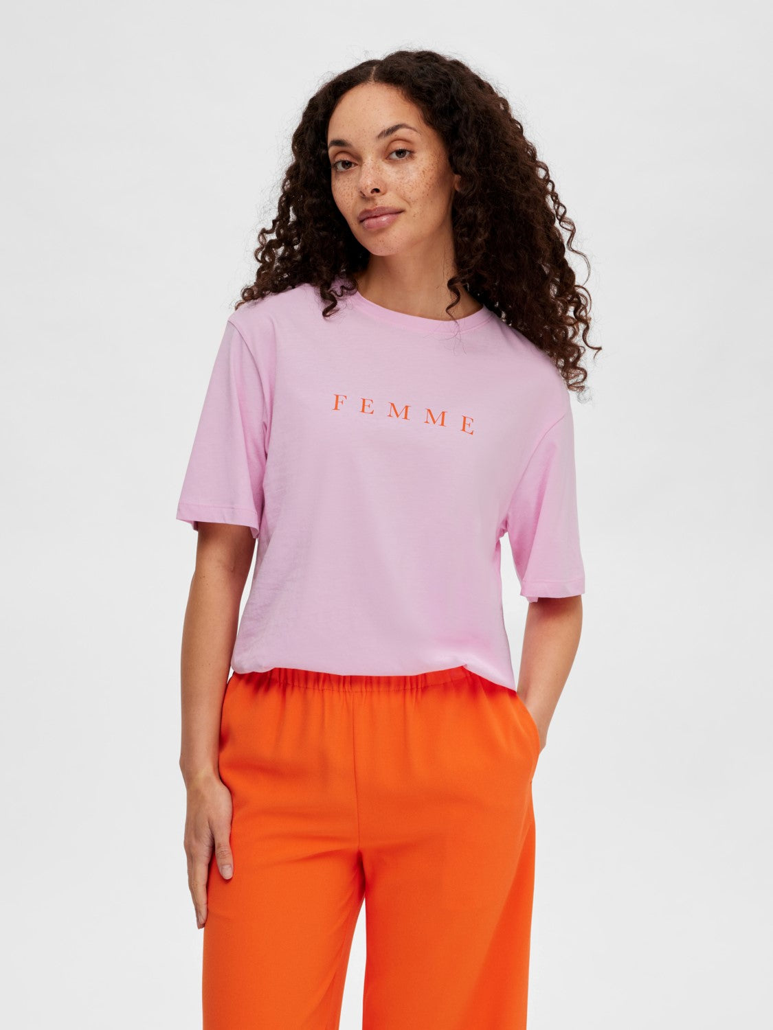 Vilja SS Printed Tee - Sweet Lilac Orangeade